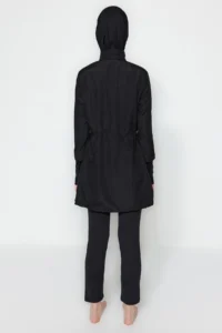 Trendyol Modest Black Fully Closed Performance Knitting Lycra 4 Sets Swimsuit Set - Image 11