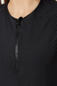 Trendyol Modest Black Zipper Detailed Half Closed 3 Sets Swimsuit Set - Image 4