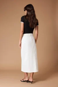 TRENDYOLMİLLA Ecru Button Closure Denim Jeans Skirt - Image 7