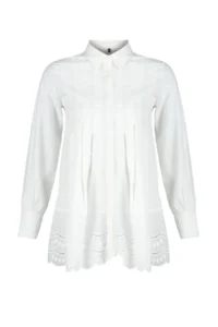 Trendyol Modest Ecru embroidery Detailed Cotton Weaving Shirt - Image 7