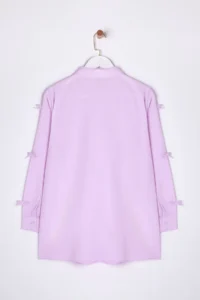 Trendyol Modest Lilac Bow Detailed Weaving Shirt - Image 12