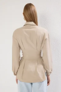 Trendyol Modest Stone Belde Binding Detailed Weaving Shirt - Image 4