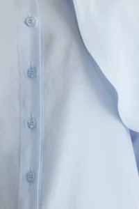Trendyol Modest Mavi Cape Detailed Weaving Shirt - Image 4
