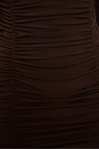 Edit by Trendyol Brown Fitted Knitting Short Dress - Image 3