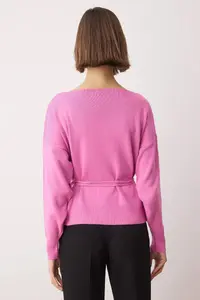 TRENDYOLMİLLA Pink Double breasted Yaka Knitwear Cardigan - Image 4