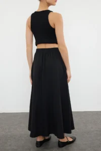 TRENDYOLMiLLA Black A-line Maxi Size Skirt - Image 5