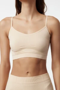 TRENDYOLMİLLA Nude seamless/Seamless Without underwire Rope Sleeveless Knitting Bustier - Image 3