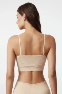 TRENDYOLMİLLA Nude seamless/Seamless Without underwire Rope Sleeveless Knitting Bustier - Image 4