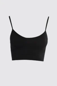 TRENDYOLMİLLA Black seamless/Seamless Without underwire Rope Sleeveless Knitting Bustier - Image 6