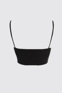 TRENDYOLMİLLA Black seamless/Seamless Without underwire Rope Sleeveless Knitting Bustier - Image 7