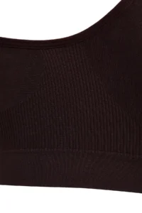TRENDYOLMİLLA Dark Brown seamless/Seamless Rope Sleeveless Knitting Bustier - Image 7