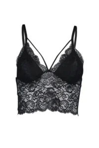 TRENDYOLMİLLA Black Lace Biye Detailed without filling Without underwire Rope Sleeveless Triangle Knitting Bustier Bra - Image 8