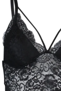 TRENDYOLMİLLA Black Lace Biye Detailed without filling Without underwire Rope Sleeveless Triangle Knitting Bustier Bra - Image 9