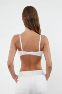TRENDYOLMİLLA White Rope Sleeveless Ekstra Dolgulu/Push-Up balconette Knitting Bra - Image 8