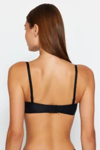 TRENDYOLMİLLA Black Padded/Push-Up Whole Container removable Rope Sleeveless Strapless Knitting Bra - Image 9