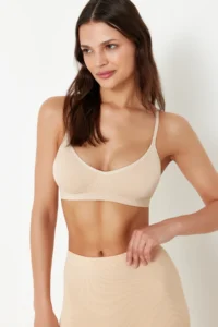 TRENDYOLMİLLA Nude seamless/Seamless Functional Rope Sleeveless without filling Covered bralette Knitting Bra - Image 7