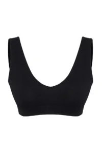 TRENDYOLMİLLA Black seamless Without underwire Wireless Thick Sleeveless bralette Knitting Bra - Image 10