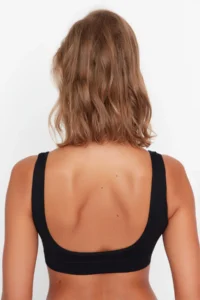 TRENDYOLMİLLA Black seamless Without underwire Wireless Thick Sleeveless bralette Knitting Bra - Image 7