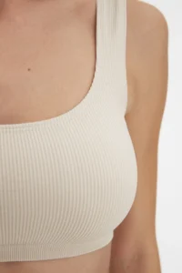 TRENDYOLMİLLA Stone seamless/Seamless Without underwire Thick Sleeveless bralette Knitting Bra - Image 3