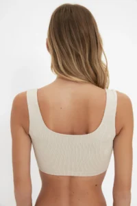 TRENDYOLMİLLA Stone seamless/Seamless Without underwire Thick Sleeveless bralette Knitting Bra - Image 5