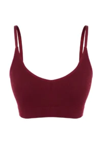 TRENDYOLMİLLA Burgundy seamless/Seamless Rope Sleeveless Without underwire Wireless bralette Knitting Bra - Image 7
