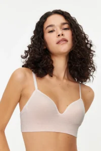 TRENDYOLMİLLA Powder Pink Pink seamless Rope Sleeveless without filling Without underwire Covered bralette Knitting Bra - Image 5