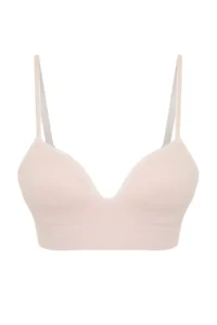 TRENDYOLMİLLA Powder Pink Pink seamless Rope Sleeveless without filling Without underwire Covered bralette Knitting Bra - Image 9