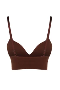 TRENDYOLMİLLA Brown seamless/Seamless Rope Sleeveless without filling Without underwire Covered bralette Knitting Bra - Image 10