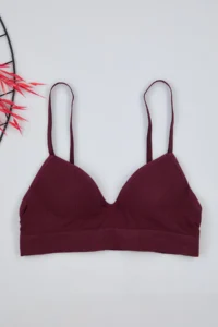 TRENDYOLMİLLA Dark Cherry seamless/Seamless Rope Sleeveless without filling Without underwire Covered bralette Knitting Bra - Image 9