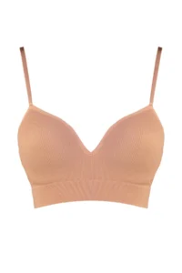 TRENDYOLMİLLA Dark Nude seamless Rope Sleeveless without filling Without underwire Covered bralette Knitting Bra - Image 8