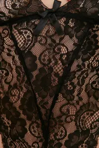 TRENDYOLMİLLA Black Lace Rope Sleeveless snaps Knitting Bodysuit .D.00008 - Image 3