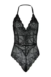 TRENDYOLMİLLA Black Lace Rope Sleeveless snaps Knitting Bodysuit .D.00009 - Image 6