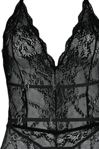 TRENDYOLMİLLA Black Lace Rope Sleeveless snaps Knitting Bodysuit .D.00009 - Image 7
