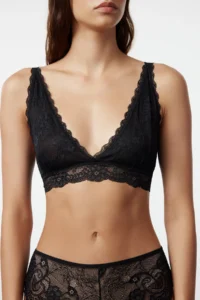 TRENDYOLMİLLA Black Lace Without underwire Wireless Thick Sleeveless bralette Knitting Bra - Image 7