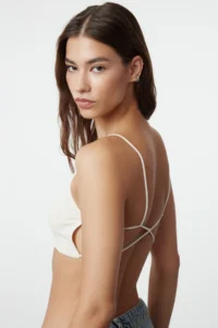 TRENDYOLMİLLA Stone seamless Rope Sleeveless Back Detailed Without underwire Wireless bralette Knitting Bra - Image 5