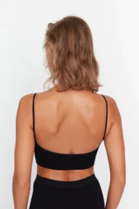 TRENDYOLMİLLA Black seamless Rope Sleeveless Without underwire Wireless bralette Knitting Bra - Image 7