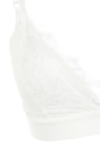 TRENDYOLMİLLA White Lace Rope Sleeveless without filling Without underwire Wireless Triangle Knitting Bra - Image 10