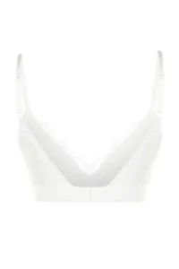 TRENDYOLMİLLA White Lace Rope Sleeveless without filling Without underwire Wireless Triangle Knitting Bra - Image 11