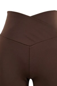 TRENDYOLMİLLA Brown Scuba Leggings Sports Leggings - Image 5