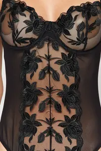 TRENDYOLMİLLA Black embroidery Lace Jartiyerli Rope Sleeveless Knitting Bodysuit .D.00002 - Image 5