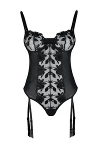 TRENDYOLMİLLA Black embroidery Lace Jartiyerli Rope Sleeveless Knitting Bodysuit .D.00002 - Image 6