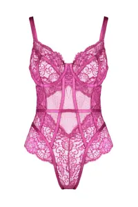 TRENDYOLMİLLA Fuchsia Lace Rope Sleeveless snaps Knitting Bodysuit .D.00005 - Image 6