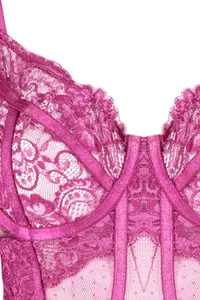 TRENDYOLMİLLA Fuchsia Lace Rope Sleeveless snaps Knitting Bodysuit .D.00005 - Image 7