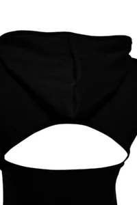 TRENDYOLMİLLA Black Ribbed Thumb and Back Window/Cut Out Detailed Knitting Sports Top/Blouse - Image 7