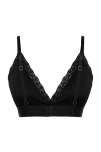 TRENDYOLMİLLA Black Micro Lace Rope Sleeveless without filling Without underwire Covered Triangle Knitting Bra - Image 7