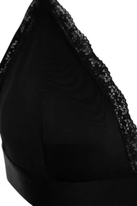 TRENDYOLMİLLA Black Micro Lace Rope Sleeveless without filling Without underwire Covered Triangle Knitting Bra - Image 8