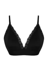TRENDYOLMİLLA Black Micro Lace Rope Sleeveless without filling Without underwire Covered Triangle Knitting Bra - Image 9