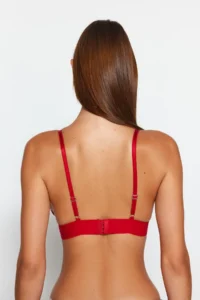TRENDYOLMİLLA Rejection Micro Lace Rope Sleeveless without filling Without underwire Covered Triangle Knitting Bra - Image 5