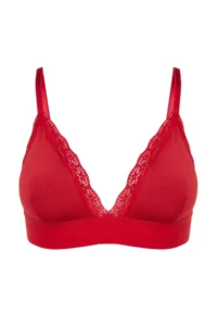 TRENDYOLMİLLA Rejection Micro Lace Rope Sleeveless without filling Without underwire Covered Triangle Knitting Bra - Image 7