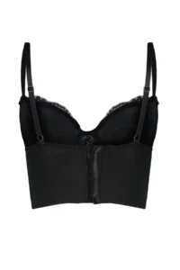 TRENDYOLMİLLA Black Micro Lace Rope Sleeveless Ekstra Dolgulu/Push-Up Bustier Knitting Bra - Image 10